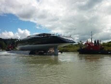 SY Vertigo launch at Alloy Yachts